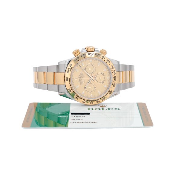 B&P Rolex Daytona 116503 40mm Champagne Luminous Dial Tachymeter Bezel Oyster - Picture 12 of 12